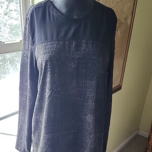 Womens Black Patterned Shirt